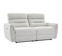 Vente-unique - Sofá Relax 3 plazas Brevio - poliéster - Gris Claro