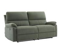 Vente-unique - Sofá Relax 3 plazas Lunano - poliéster - Verde