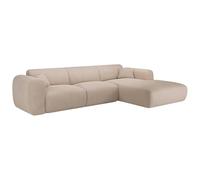 Vente-unique-Sofá rinconera ángulo Derecho de Tela Beige POGNI de Maison Céphy