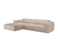 Vente-unique-Sofá rinconera ángulo Izquierdo de Tela Beige POGNI de Maison Céphy
