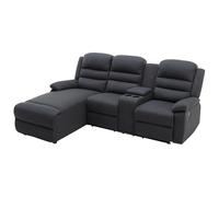 Vente-unique-Sofá rinconera (ángulo Izquierdo) Relax de Tela Antracita Macedonia
