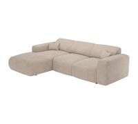 Vente-unique-Sofá rinconera Izquierda de Tela Texturizada Beige POGNI de Maison CÈphy