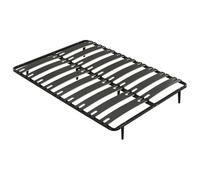 Vente-unique - Somier de l·Minas para Montar 140 x 190 cm - 2 x 9 l·Minas - Antideslizante - con Patas - Negro - MONTIANO de YSM…E