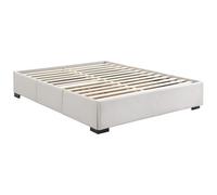 Vente-unique - Somier de láminas 140 x 190 cm, color beige - 2 plazas - Kolane