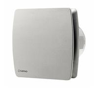 Ventilador axial Sapho LEX con temporizador, 15W, conducto de 100mm, acero inoxidable cepillado