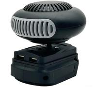 Ventilador Calefactor Herramientas 20V Silencioso ABS | dual frío/calor, interruptor simple, uso para versátil en invierno y verano, compatible baterías 18V-20V(B)