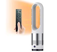 Ventilador caliente y frío de torre con control remoto,ventilador doméstico sin aspas,ventilador calefactor de 1400W,8 velocidades,temporizador de 8 horas,pantalla LED,ventilador de oscilante de 80°