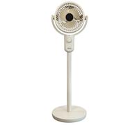 Ventilador circulante Jocca con 50W de potencia, oscilación horizontal 75º y ajuste vertical manual 90º, 3 velocidades, altura 103 cm, silencioso, eficiente y fácil de usar. Diseño vintage ideal para