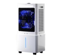 Ventilador climatizador portatil 12L/25L, Enfriamiento evaporativo, 3 velocidades, depósito lavable, mando y temporizador 12 horas