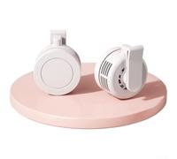 Ventilador Colgante de Cuello sin Manos con Rotación 360° 3 Modos Aire Frío para batería Integrada para Camping y Oficina 14.5cm(Gardenia White)