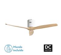 Ventilador Dc Aguilon Blanco 3 Aspas Haya 6 Vel Ocidades Sin Luz Remoto Y Temporiz.132d