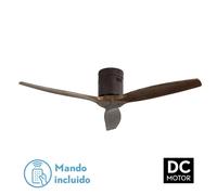 Ventilador Dc Aguilon Marron 3 Aspas Roble 6 Velocidades Sin Luz Remoto Y Temporiz.132d