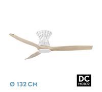 ventilador dc baltir blanco led control remoto funcion inversa