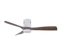 Ventilador dc céfiro on blanco/roble, 3 aspas, 40w led 3000-4000-6500