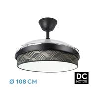 Ventilador Dc Moda 72w Negro/tetris Gris 108d