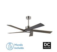 Ventilador dc nadir niquel/rustico sin luz 5 aspas 142,2d c/control re