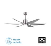 Ventilador dc otto 24w 2950lm niquel 6 aspas plata reg.x167d 3000-4000