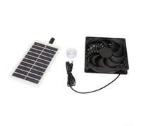 Ventilador DC Solar 2W Sin para batería Necesaria Ventilador | Panel polisilicio , plástico , solar directa, sin electricidad externa