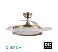 Abrila Zenit Cuero - Ventilador De Techo Aspas Retráctiles 59 W