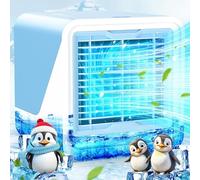 Ventilador de aire acondicionado con 3 velocidades, filtro y humidificador reemplazables, ventiladores de refrigeración portátiles silenciosos y rápidos que soplan aire frío, enfriador de aire