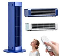 Ventilador de aire acondicionado portátil, silencioso, ventiladores de pie, enfriador de aire con 3 velocidades y control remoto, ventiladores de refrigeración que soplan aire frío blue Plug-in Model