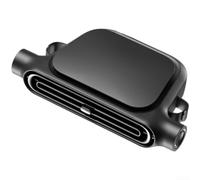 Ventilador de asiento de coche recargable por USB con 3000 mAh, fuerte flujo de aire turbo de doble canal, refrigeración ajustable de tres velocidades para asientos delanteros y traseros (conector