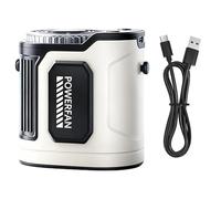Ventilador de camisa - Fuerte flujo de aire, luz 3600 mAh, 5 velocidades, ventilador de cintura con clip portátil personal | para camping, senderismo, trabajo, actividades al aire libre