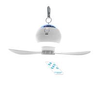 Ventilador de camping con lámpara colgante de proyección, recarga y control remoto, luz nocturna para interiores, ventilador de techo, portátil, portátil, para acampar al aire libre, luz recargable