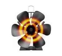Ventilador de chimenea de 6 aspas sin electricidad - Ventilador de estufa silencioso que funciona con el calor residual.