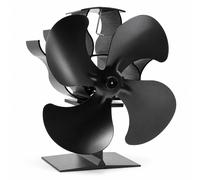 Ventilador de chimenea y estufa, sin electricidad, 4 aspas