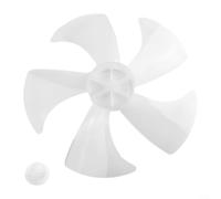 Ventilador de cinco hojas de 14 pulgadas con cubierta de tuerca, pieza de repuesto compatible con modelos estándar de ventilador de soporte de 355 mm (blanco transparente)