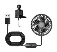Ventilador de coche para rejillas de aire - 3 velocidades Mini enfriador portátil, 5 V, ventilador de refrigeración para coche, para camión, , golf, avión, avión, camping, camión, RV,