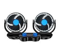 Ventilador de coche portátil, Head Window Fans, 12 V 24 V Cooling Accessory, Adjustable Airflow Design, Quiet Motor for Dashboard, Van, Truck, Boat, ATV, RV, Camping, Tractor