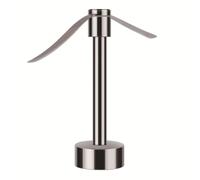 Ventilador de comida para encimera, plateado, vertical, con aleta, flujo de aire giratorio, estación de servicio, picnic, patio, comedor, exhibición, dispositivo de mercado compacto y para de