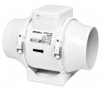 Ventilador de conducto Airflow Aventa 100B – 2 velocidades, flujo mixto, conexión de tubo de 100 mm