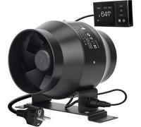 Ventilador de conducto ajustable de 100 mm, con un caudal de 275 m³/hora, de color . Ideal para cultivos en invernaderos, ventilación y extracción de aire. Control automático de temperatura y humedad