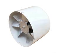 Ventilador de conducto en línea de 115 mm para humo y extracción con flujo de aire de 450 m3/h y funcionamiento silencioso de 40 dB para cocinas, restaurantes, talleres (blanco)