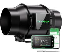 Ventilador de conducto inteligente AeroZesh G6, 150 mm, 660 m³/hora, con motor EC y controlador VPD GrowHub E42 control remoto a través de Wi-Fi/aplicación, ventilador, para cultivo en interior