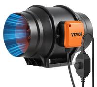 Ventilador de conductos VEVOR, 60 W, para extracción de humo, ventilador de conductos con control de velocidad variable, ventilador de extracción silencioso con motor AC, ideal para amplificadores de