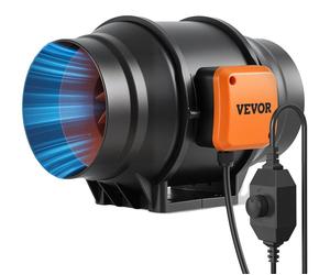 Ventilador de conductos VEVOR, 60 W, para extracción de humo, ventilador de conductos con control de velocidad variable, ventilador de extracción silencioso con motor AC, ideal para amplificadores de
