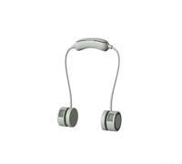 Ventilador de cuello portátil de 160 mm con 2 x 800 mAh para batería, correa ajustable de 360 °, flujo de aire de 3, refrigeración de semiconductores para actividades de verano al aire libre (verde)