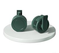 Ventilador de Cuello Portátil USB Recargable 3 Velocidades Giro 360 Grados Manos Libres para Deporte y Viaje Talla Única para verde(Retro Green)