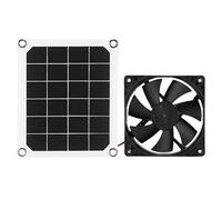 Ventilador de Energía Solar, Ventilador de Escape Impermeable, Ventilador de Ventilación Solar de 10W 6V, Ventilador Solar Cobertizo con Panel Solar USB para RV, Casa de Perro, Gallinero, Exterior