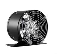 Ventilador de escape de metal de 150 mm, extractor de bajo ruido, ventilador de conducto extractor de humo con base para restaurantes, cocinas, supermercados, cafés de Internet, cines (negro)