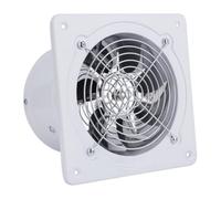Ventilador de Escape de Pared 220v 25w 7 Aspas para Baño | Metal Blanco, 140m3/h y 2800r/, bajo Ruido, Rejilla Protectora, Uso en Aseo