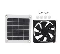 Ventilador De Escape Solar Extractor De Panel Solar Monocristalino De 10 W Y 6 V, Resistente Al Agua Ip65, Carga De Panel Solar USB PortáTil para Invernadero