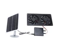 Ventilador de escape solar, resistente al agua (IPX7), seguro, con panel solar de 20W. Ventilador de ventilación con caja de almacenamiento de energía, ideal para gallineros y casas de mascotas