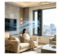 Ventilador de escape vertical para ventana, para el hogar, dormitorio | Extractor de calor para cocina ventana,diseño retráctil de 2800 RPM(125-135cm/49.21-53.15in)