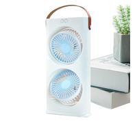 Ventilador de escritorio genérico de 3 velocidades de doble flujo para mesa | 90 Grados Ajustable Refrigerador de Aire de Mesa para Dormitorio Pesca Escuela Picnic Casa Playa
