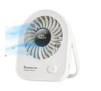 Ventilador De Escritorio Para Oficina 4 Velocidades Recargable Silencioso | Pequeño Ventilador Circulador Para Mesa Para Dormitorio Oficina Viaje Camping Playa Mujeres Hombres